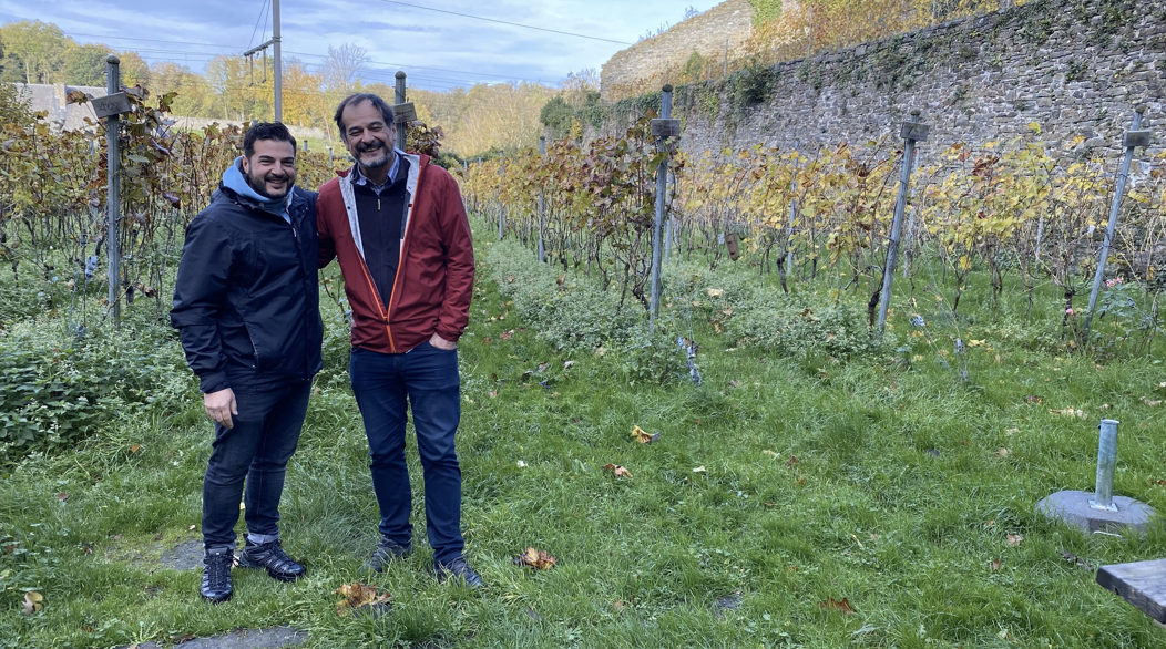 Photo de Christophe et Claude, du vignoble de l'Abbaye de Villers-la-Ville